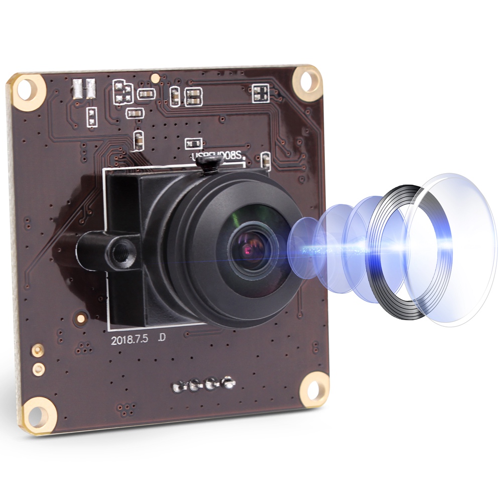 ELP Webcam Full HD 2MegaPixels OV4689 CMOS 180degree Fisheye Lens Circuit Board Module HD 720P 120fps Camera USB For 360 Camera